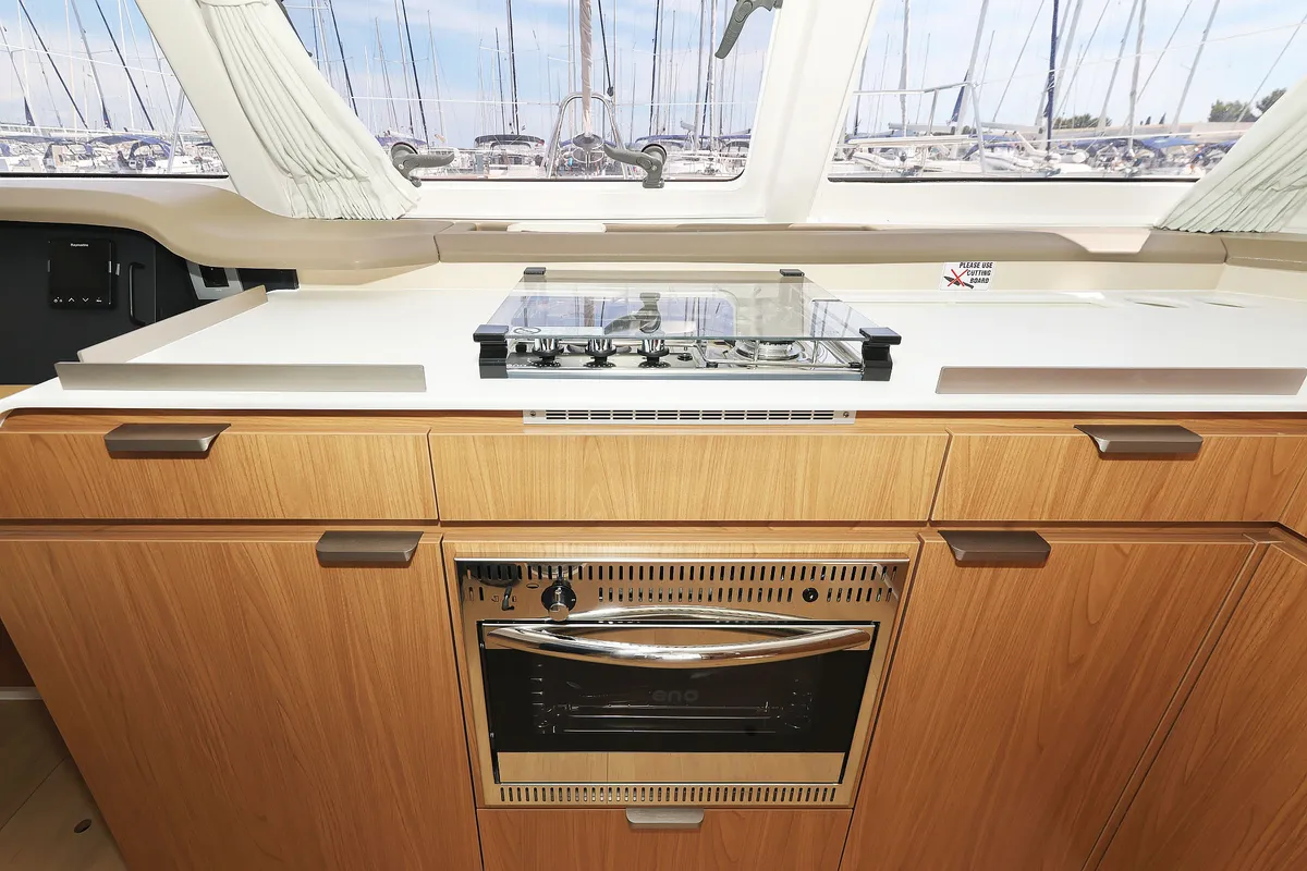 Galley of Playtime - OW, a Bali Catspace OW catamaran at Općina Sukošan, Croatia