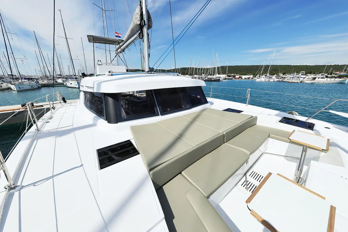 Deck of Playtime - OW, a Bali Catspace OW catamaran at Općina Sukošan, Croatia