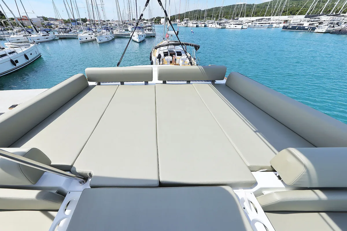 Deck of Playtime - OW, a Bali Catspace OW catamaran at Općina Sukošan, Croatia