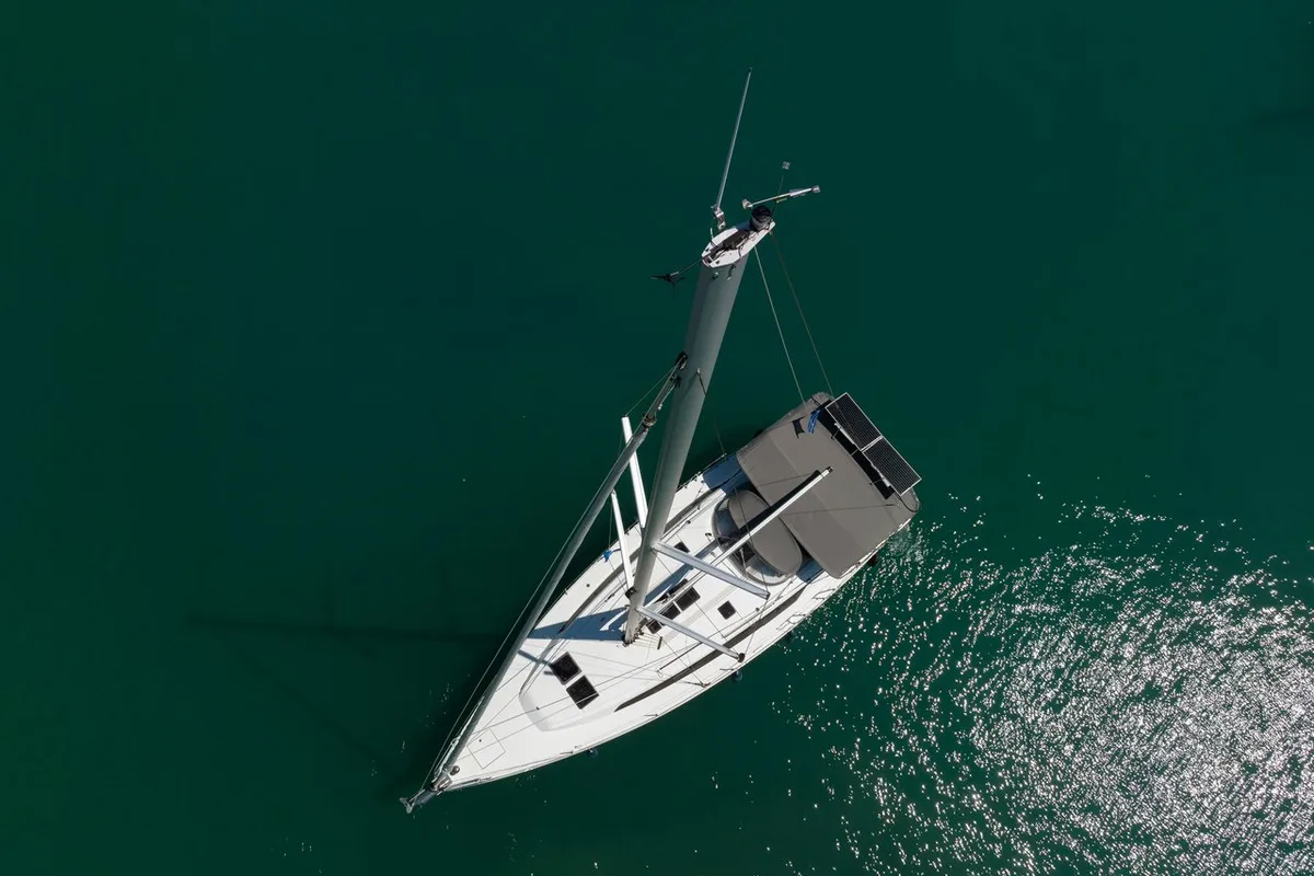 Aiolos, a Bavaria Cruiser 46 Style sailboat at Municipal Unit of Lefkada, Greece