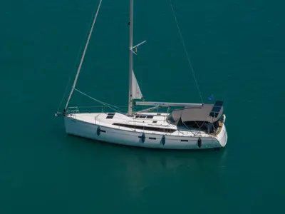 Aiolos, a Bavaria Cruiser 46 Style sailboat at Municipal Unit of Lefkada, Greece