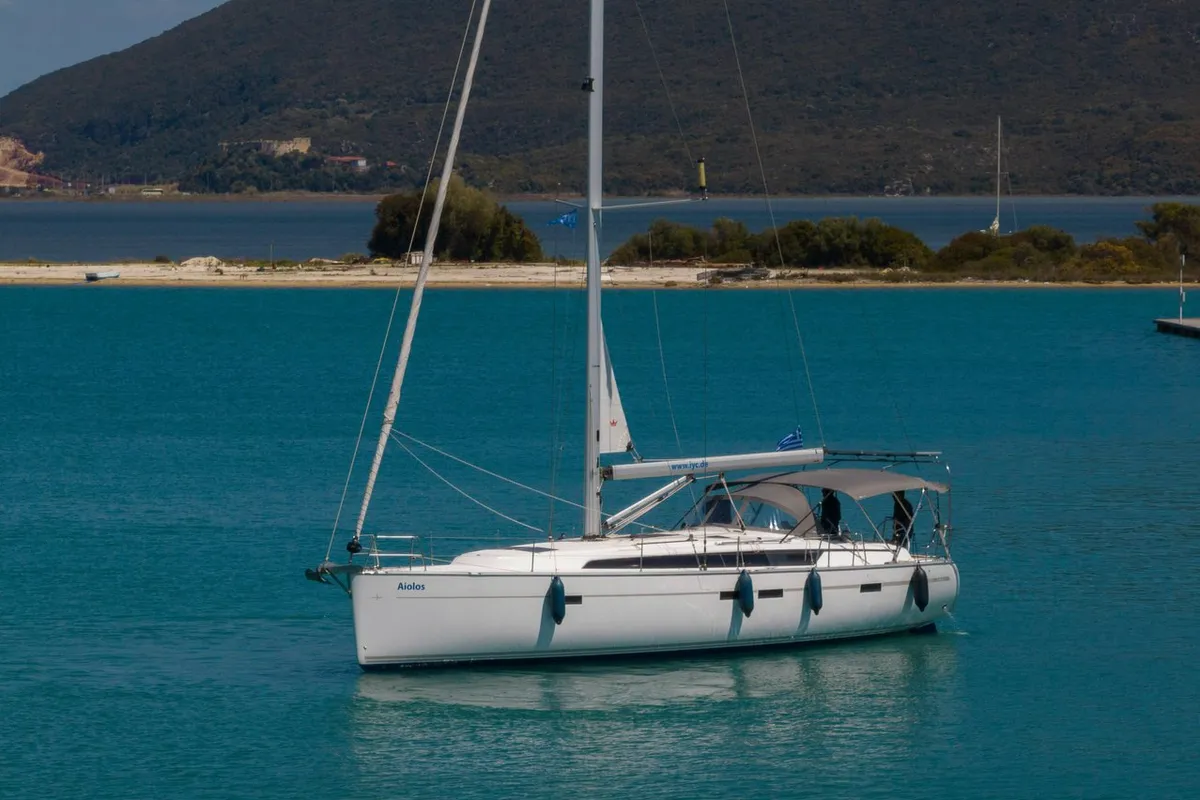 Aiolos, a Bavaria Cruiser 46 Style sailboat at Municipal Unit of Lefkada, Greece