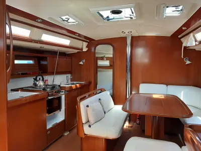 Galley of Trinquette, a Dufour 425 GL sailboat at Toulon, France