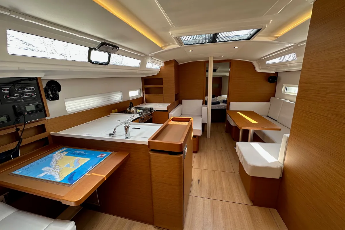 Wind Kiss, a Jeanneau Sun Odyssey 410 sailboat at Dubrovnik, Croatia