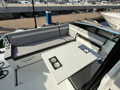 Deck of NIRVANA, a Jeanneau Merry Fisher 895 motorboat at Zadar, Croatia