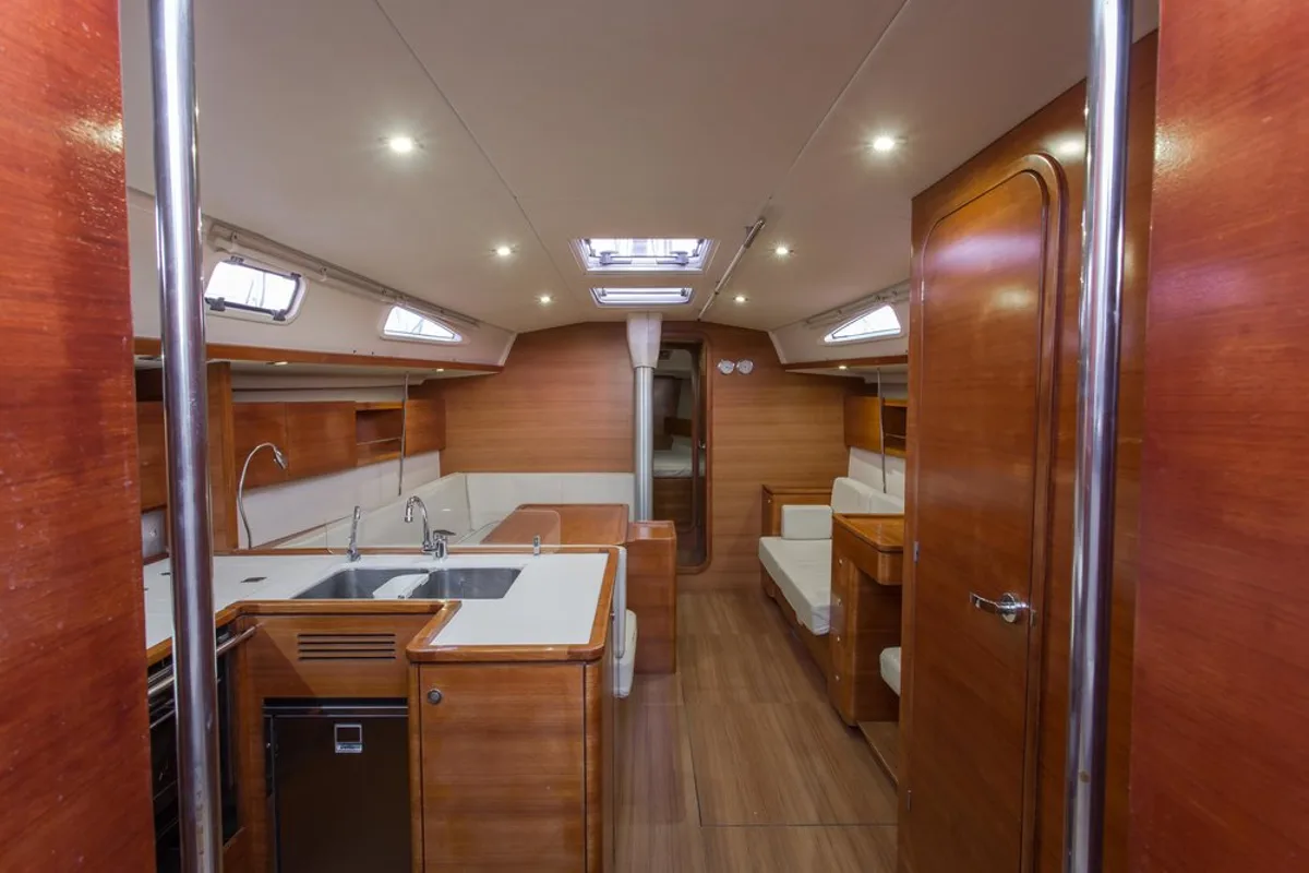 Galley of Daddy's Toy, a AD Boats Salona 44 sailboat at Athens, Greece