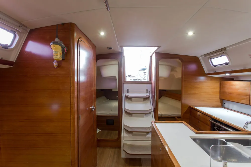Galley of Daddy's Toy, a AD Boats Salona 44 sailboat at Athens, Greece