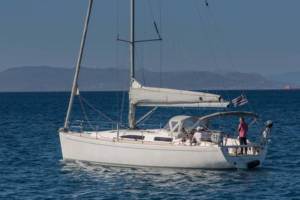 Exterior view of Daddy's Toy, a AD Boats Salona 44 sailboat at Athens, Greece