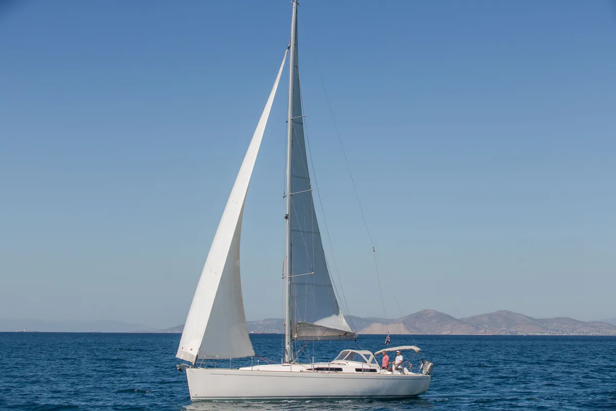 Exterior view of Daddy's Toy, a AD Boats Salona 44 sailboat at Athens, Greece