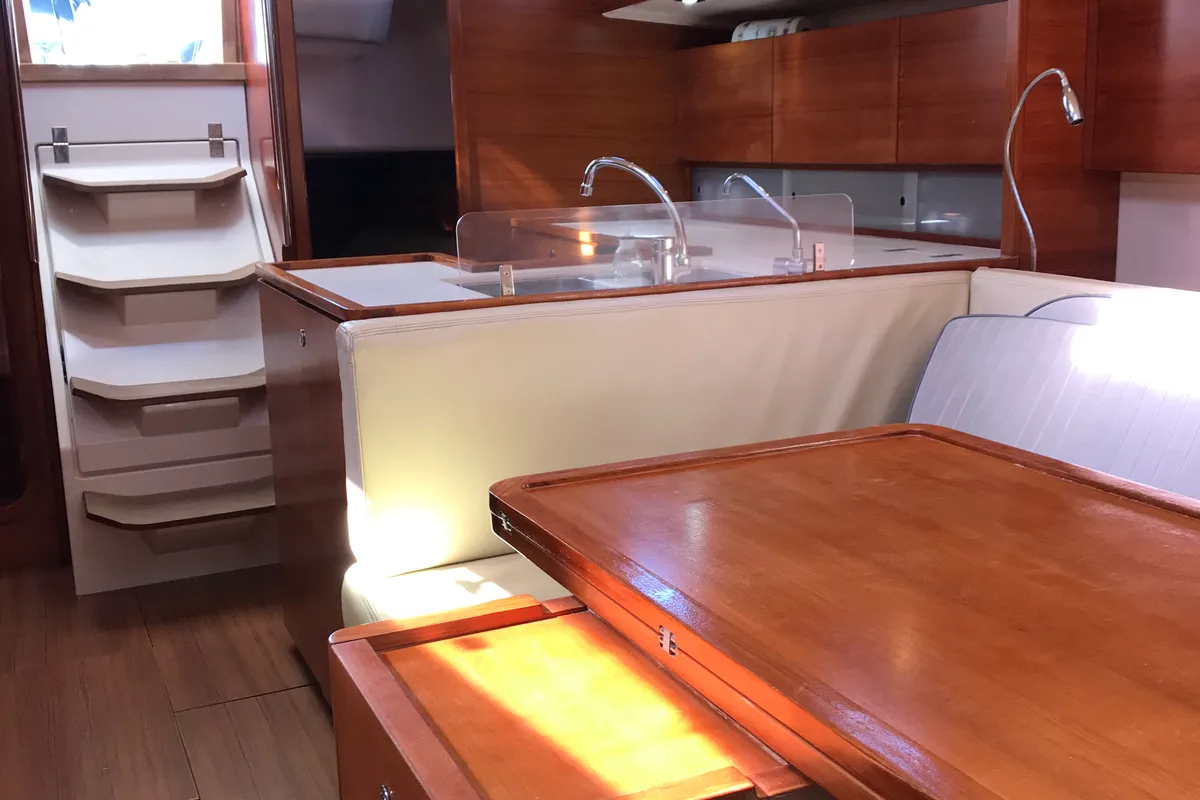 Salon of Daddy's Toy, a AD Boats Salona 44 sailboat at Athens, Greece