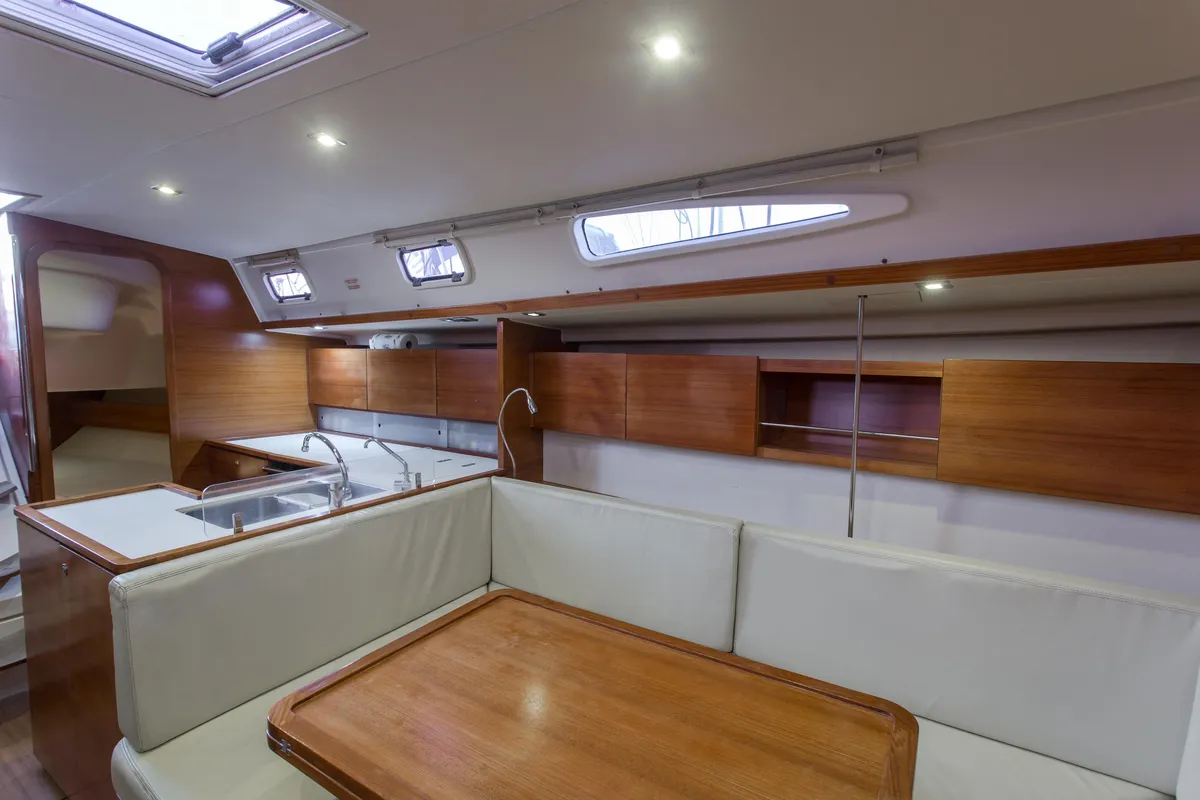 Salon of Daddy's Toy, a AD Boats Salona 44 sailboat at Athens, Greece