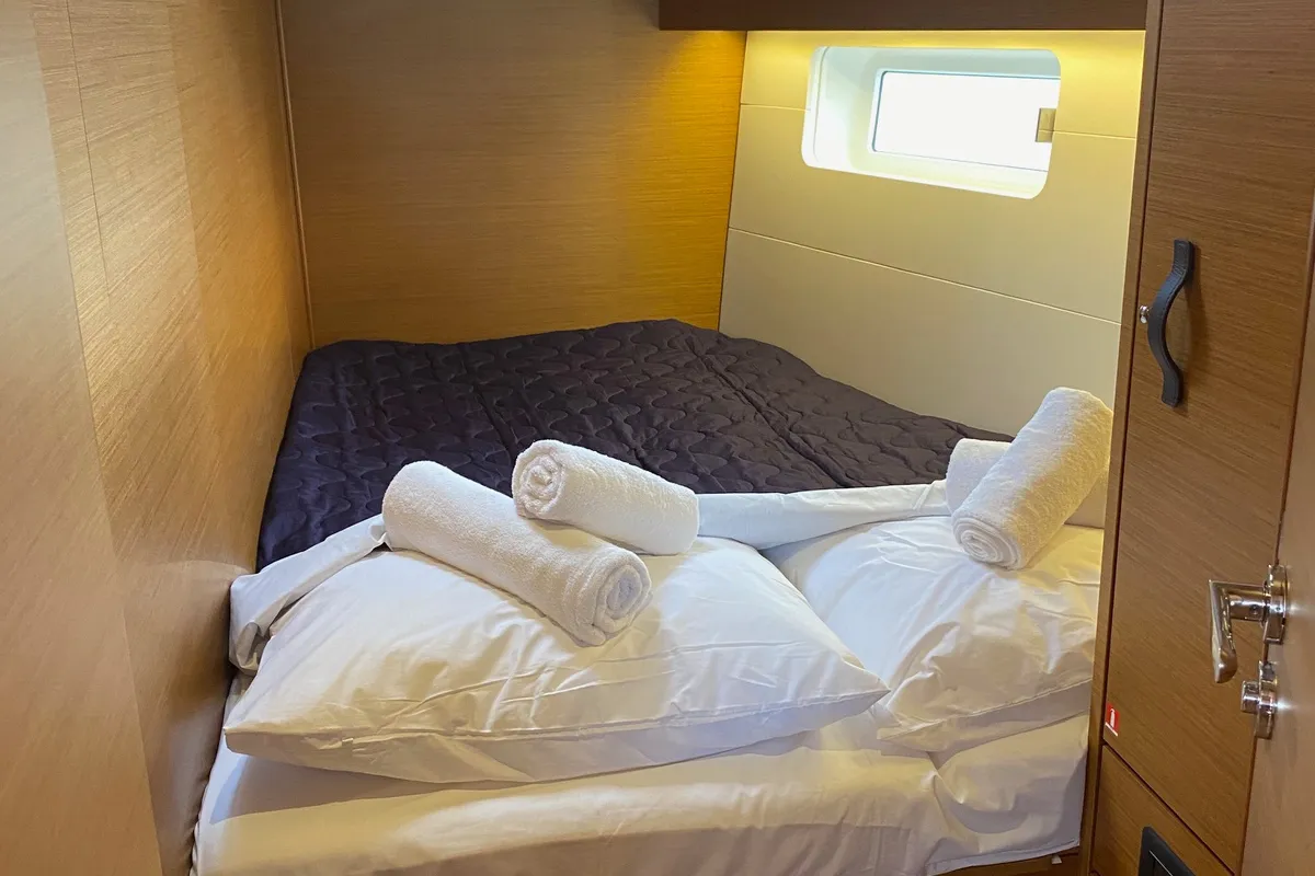 Cabin on AEGEAN STAR, a Jeanneau 54 sailboat at Athens, Greece