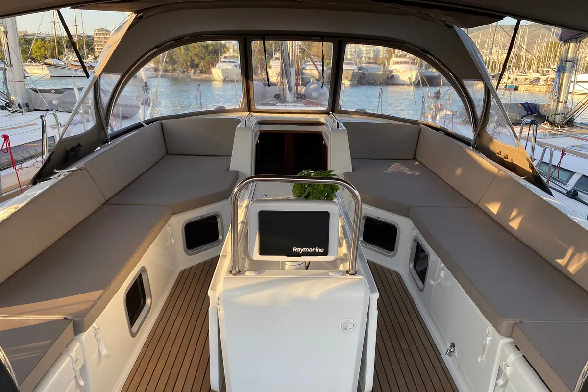 Cabin on AEGEAN STAR, a Jeanneau 54 sailboat at Athens, Greece