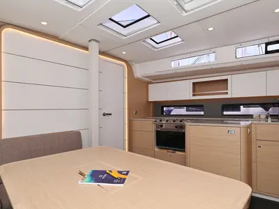 Galley of Reel Love, a Dufour 41 sailboat at Grad Vodice, Croatia