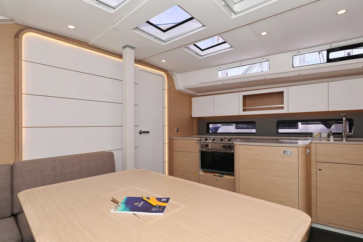 Galley of Reel Love, a Dufour 41 sailboat at Grad Vodice, Croatia