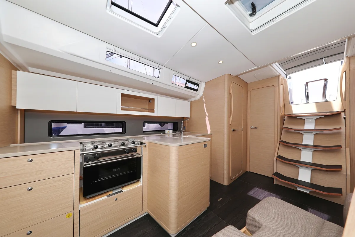 Galley of Reel Love, a Dufour 41 sailboat at Grad Vodice, Croatia