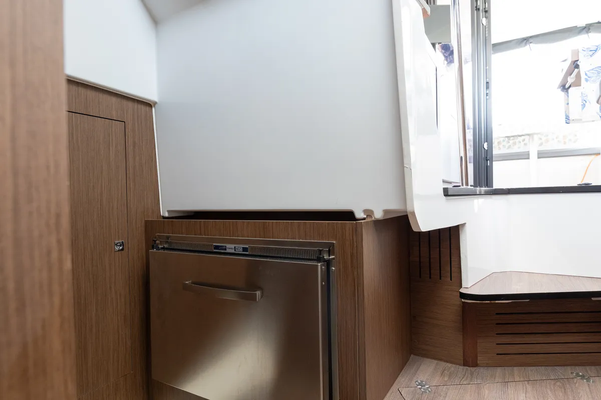 Galley of FALCON, a Beneteau Antares 11 OB motorboat at Općina Rogoznica, Croatia