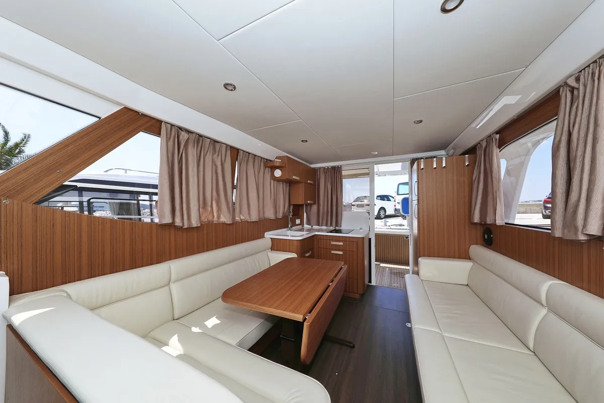 Salon of Mozart, a Greenline 33 motor yacht at Pirovac, Croatia