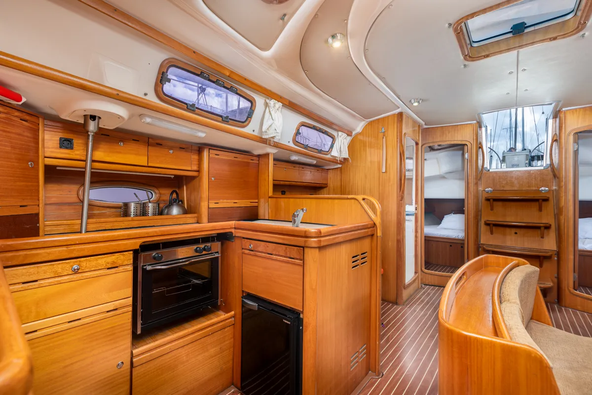 Galley of Angelina, a Bavaria 50 Cruiser sailboat at Punat, Croatia