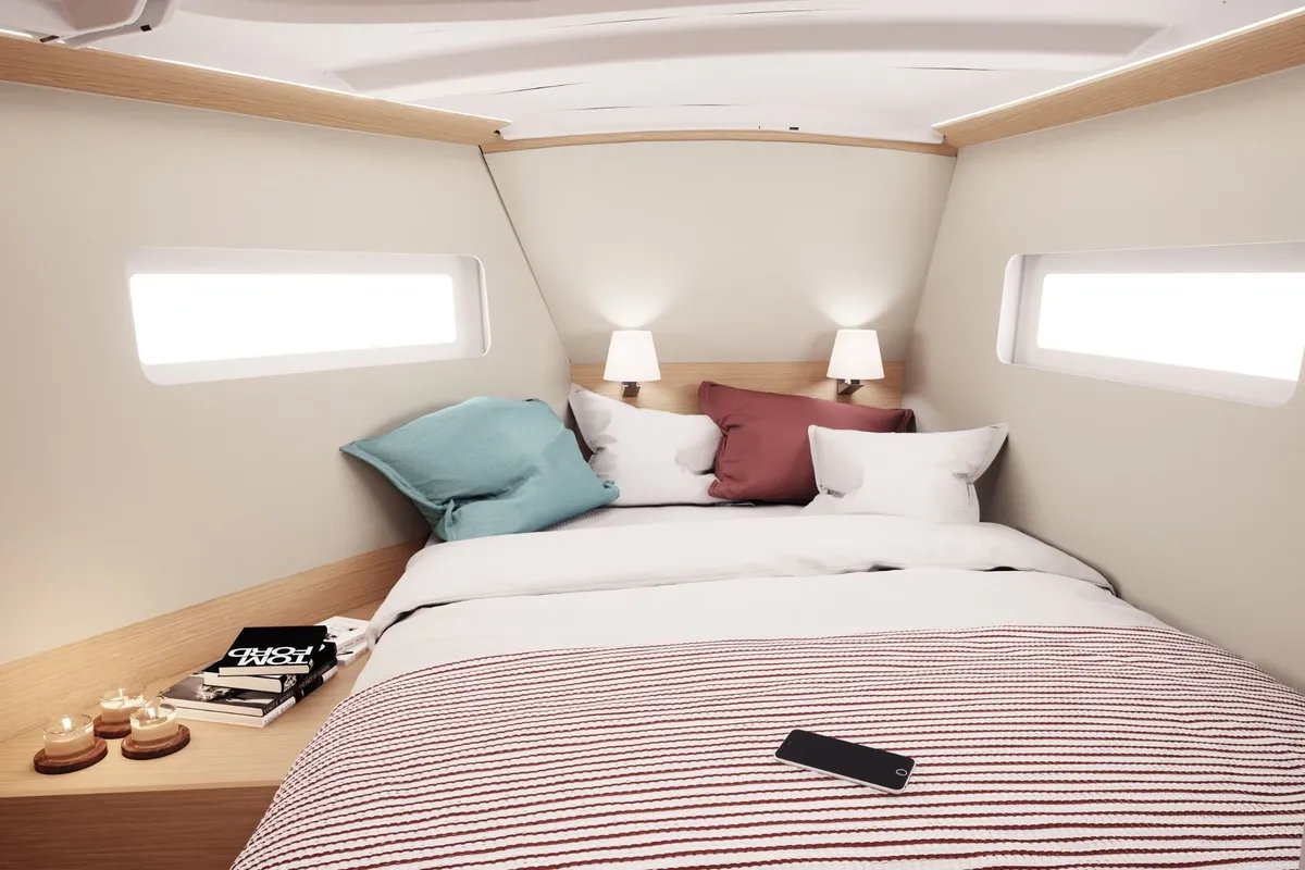 Cabin on Sunsail 38.0 Premium, a Jeanneau Sun Odyssey 380 sailboat at Municipal Unit of Lefkada, Greece