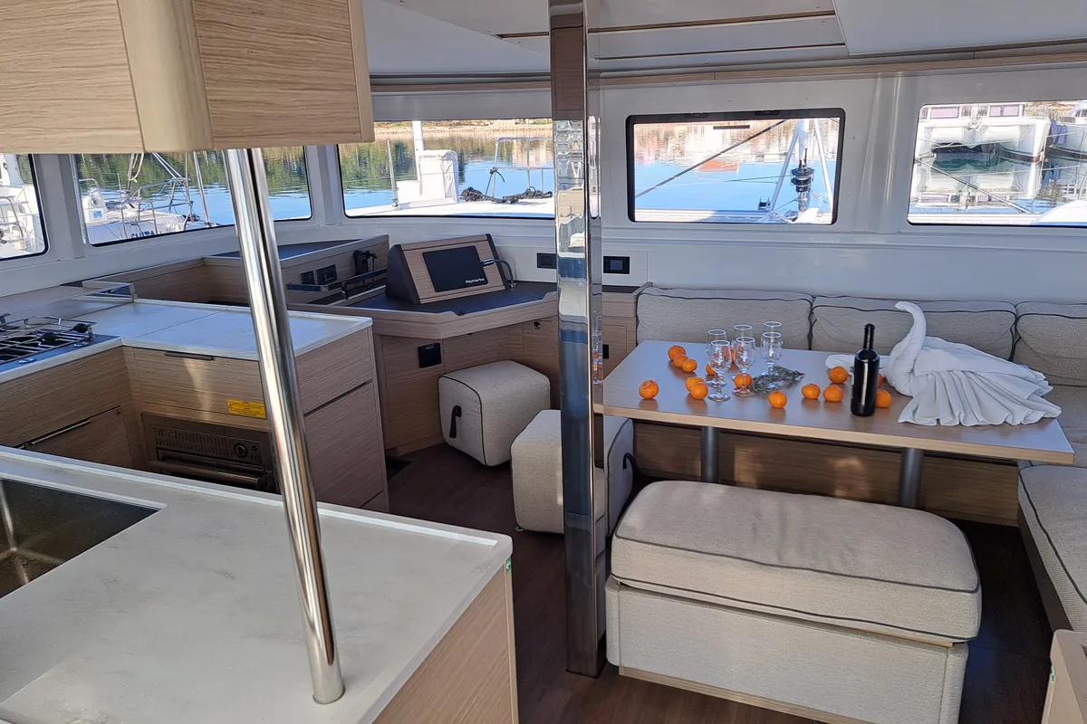 Salon of Changes, a Lagoon 46 catamaran at Dubrovnik, Croatia