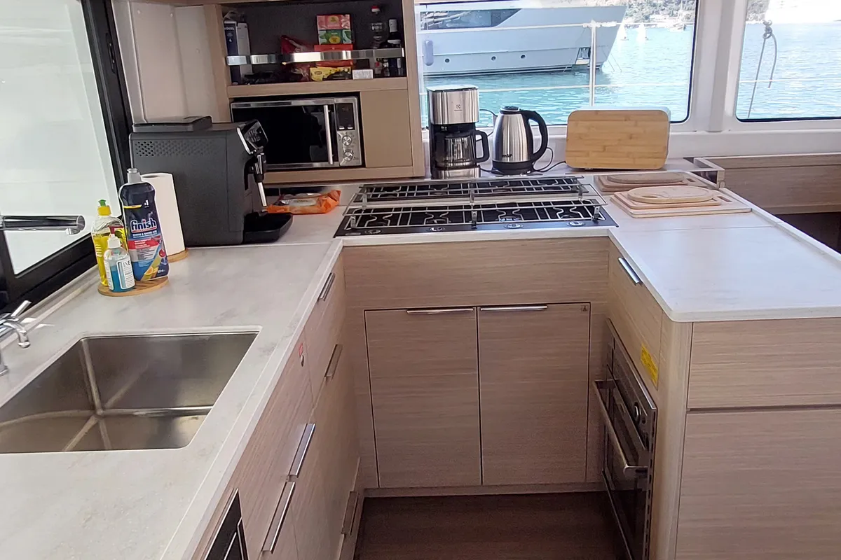Galley of Changes, a Lagoon 46 catamaran at Dubrovnik, Croatia