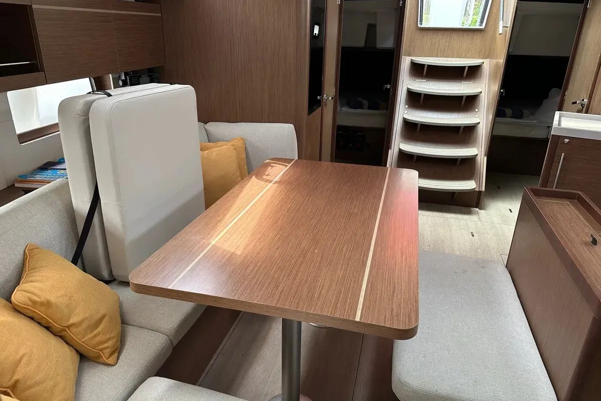 Salon of BLUE SKY, a Beneteau Oceanis 46.1 sailboat at Dubrovnik, Croatia