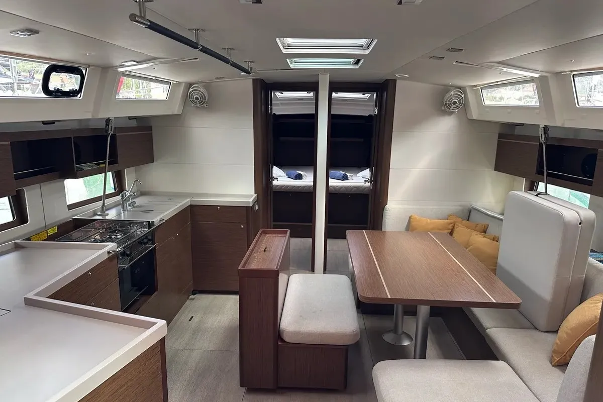 Galley of BLUE SKY, a Beneteau Oceanis 46.1 sailboat at Dubrovnik, Croatia