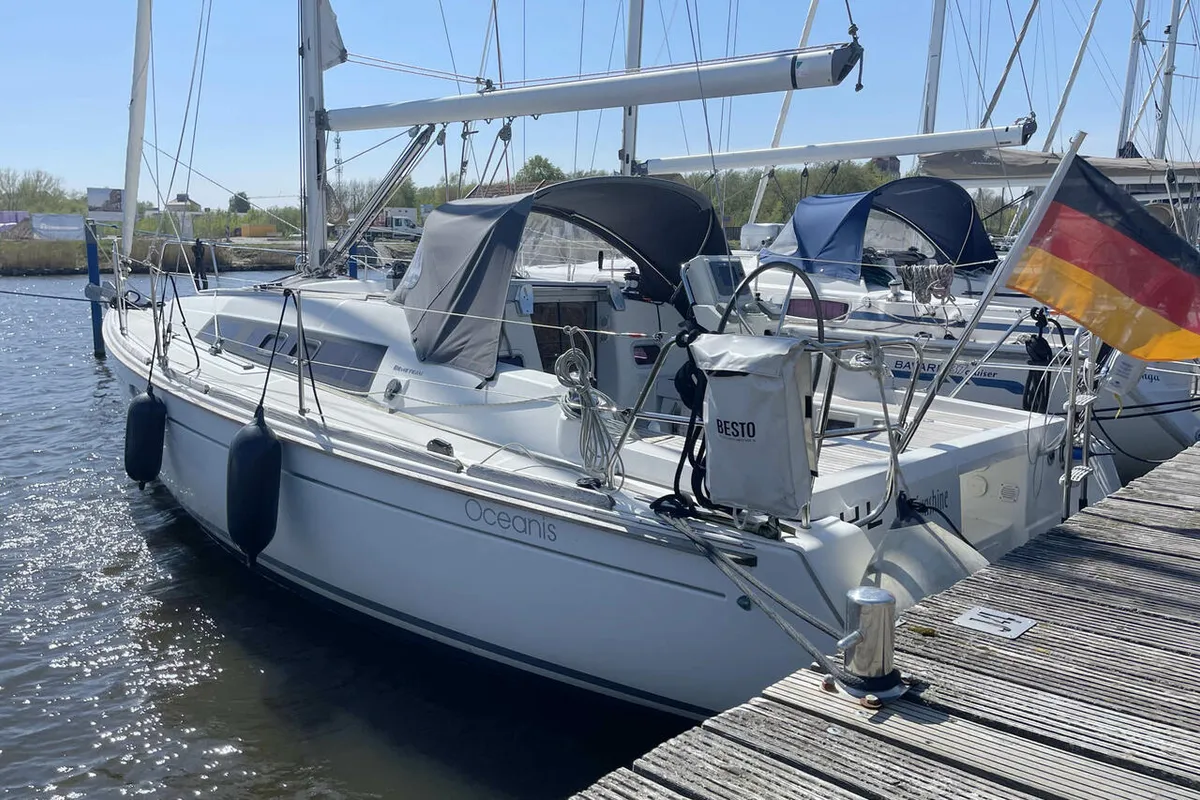 Exterior view of Sunshine, a Beneteau Oceanis 31 sailboat at Barth, Germany