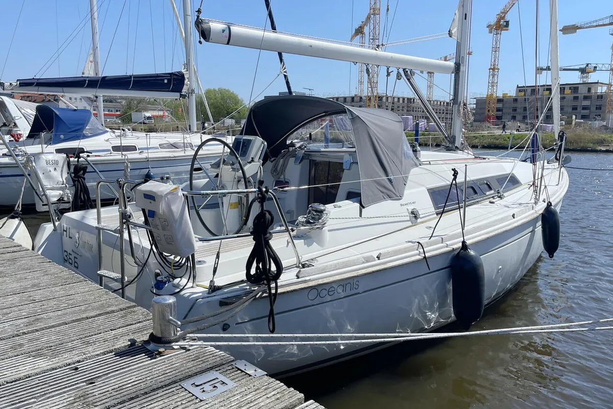 Exterior view of Sunshine, a Beneteau Oceanis 31 sailboat at Barth, Germany