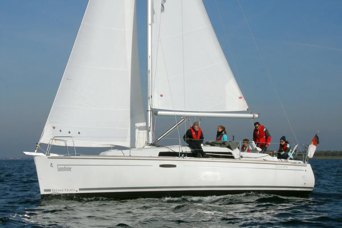 Exterior view of Sunshine, a Beneteau Oceanis 31 sailboat at Barth, Germany