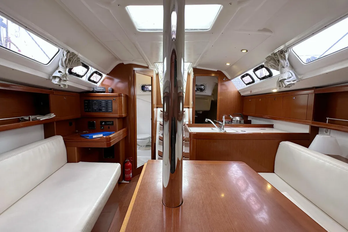 Salon of Sunshine, a Beneteau Oceanis 31 sailboat at Barth, Germany