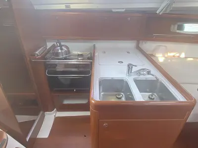 Galley of Sunshine, a Beneteau Oceanis 31 sailboat at Barth, Germany