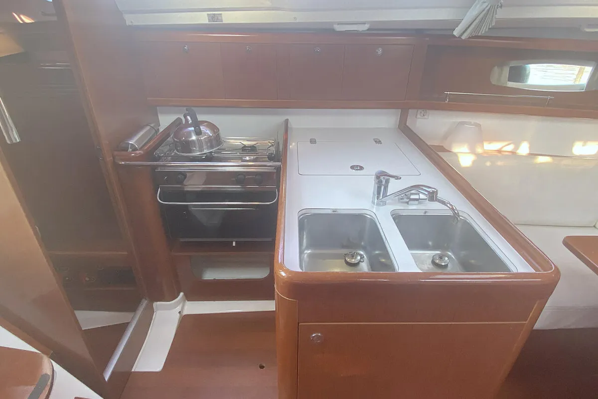 Galley of Sunshine, a Beneteau Oceanis 31 sailboat at Barth, Germany