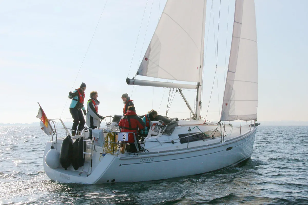 Exterior view of Sunshine, a Beneteau Oceanis 31 sailboat at Barth, Germany