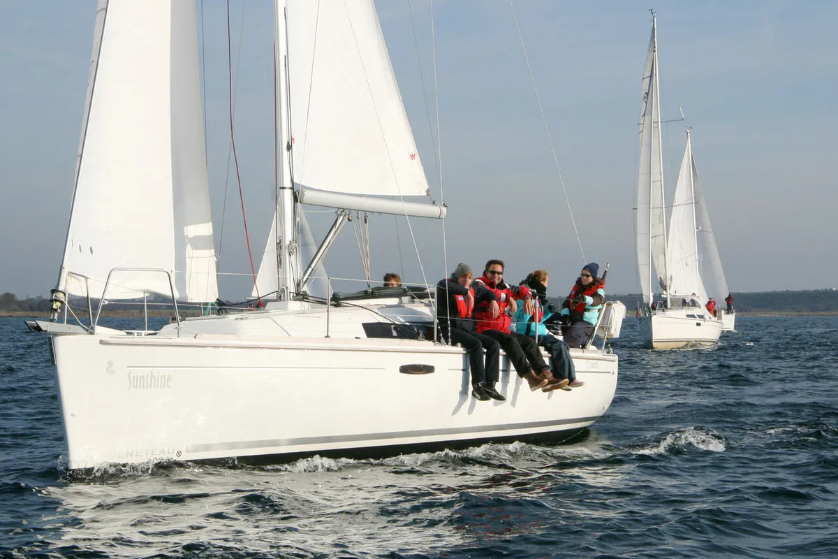 Exterior view of Sunshine, a Beneteau Oceanis 31 sailboat at Barth, Germany