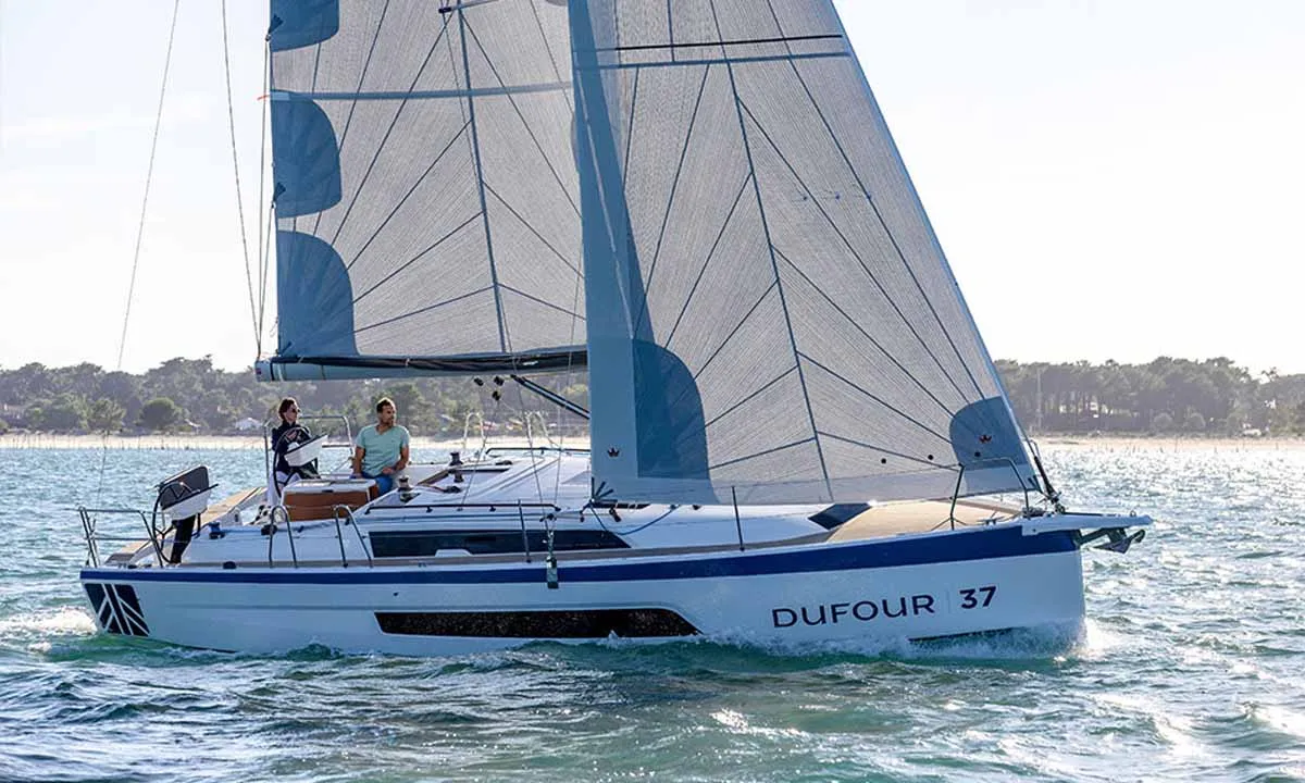 Exterior view of Pictor, a Dufour 37 sailboat at Grad Biograd na Moru, Croatia