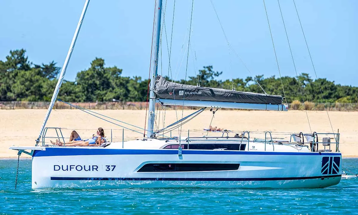 Exterior view of Pictor, a Dufour 37 sailboat at Grad Biograd na Moru, Croatia