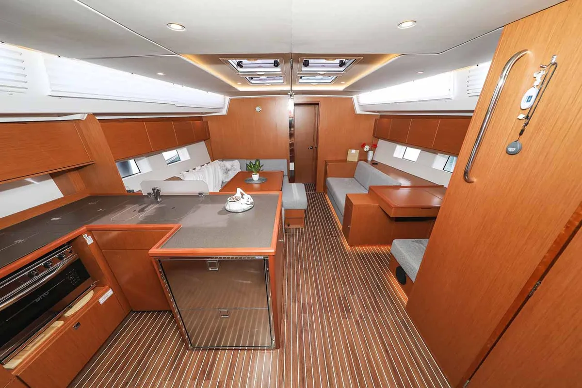 Galley of Gogi-II, a Bavaria C50 Holiday sailboat at Grad Biograd na Moru, Croatia