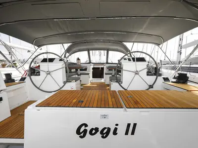 Cockpit of Gogi-II, a Bavaria C50 Holiday sailboat at Grad Biograd na Moru, Croatia