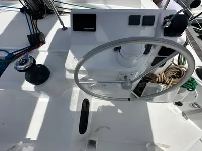 Miro Bot, a Bali Catspace catamaran at Roche Caiman, Seychelles
