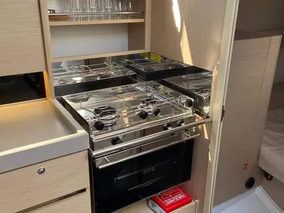 Galley of Ka Nani, a Beneteau Oceanis 34.1 sailboat at Općina Rogoznica, Croatia