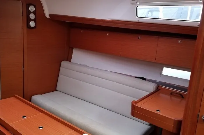 Salon of Friday, a Dufour 350 GL sailboat at Fethiye, Turkey