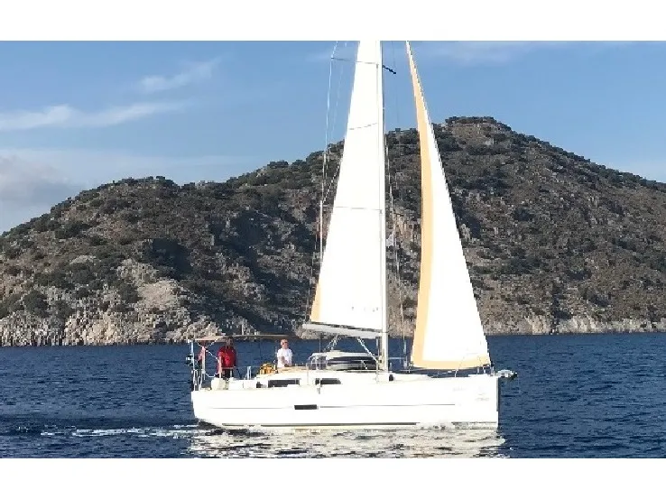 Exterior view of Friday, a Dufour 350 GL sailboat at Fethiye, Turkey