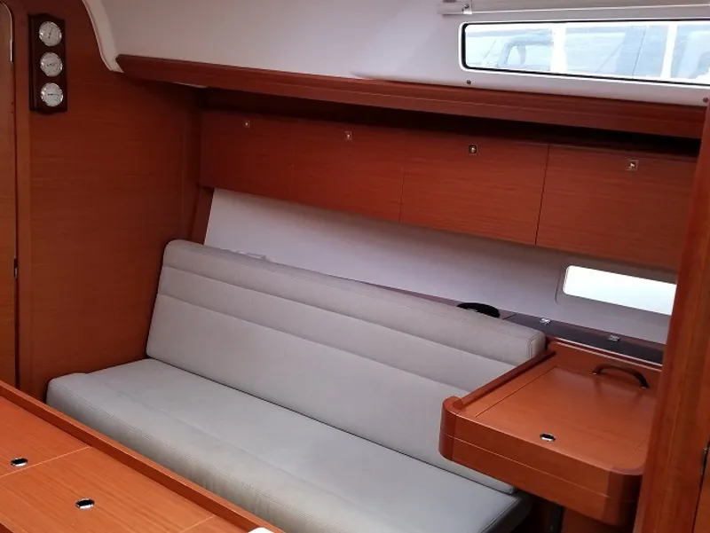 Salon of Friday, a Dufour 350 GL sailboat at Fethiye, Turkey