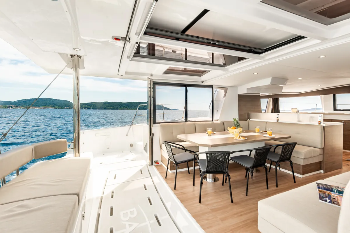 Cabin on Optimus, a Bali 4.6 catamaran at Šibenik, Croatia