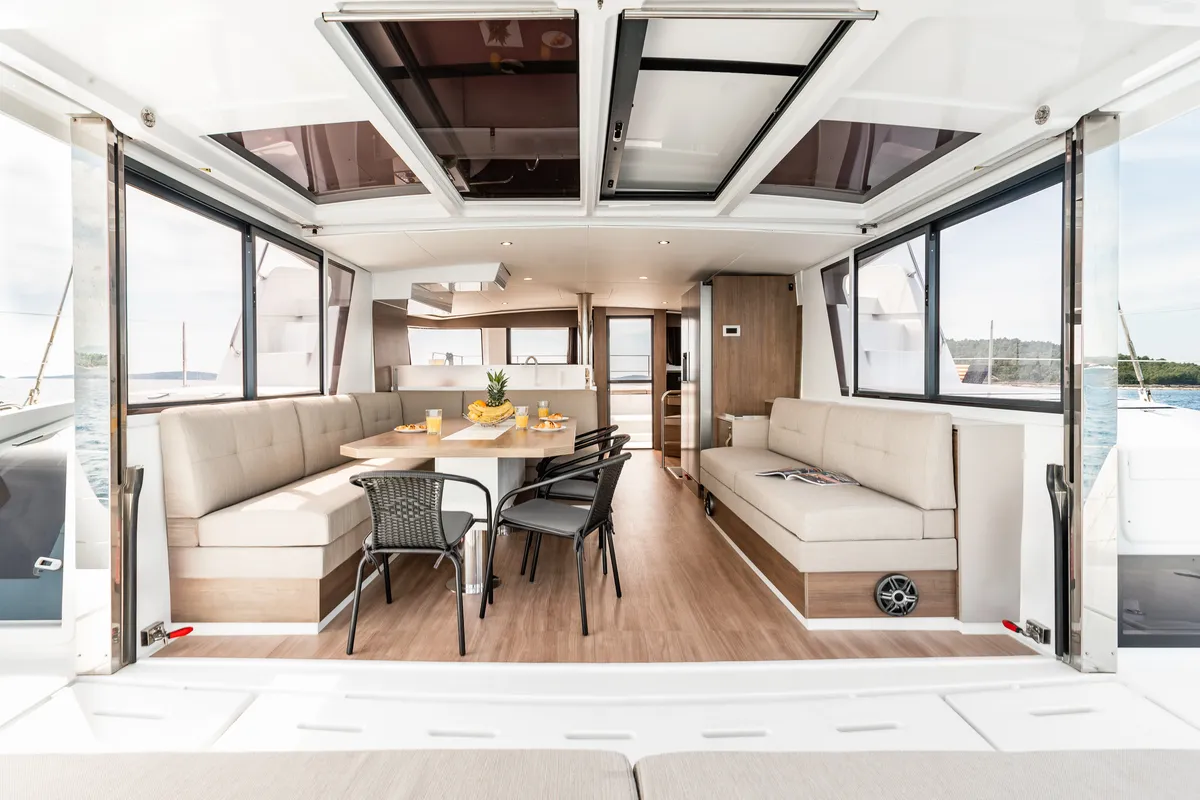 Cabin on Optimus, a Bali 4.6 catamaran at Šibenik, Croatia