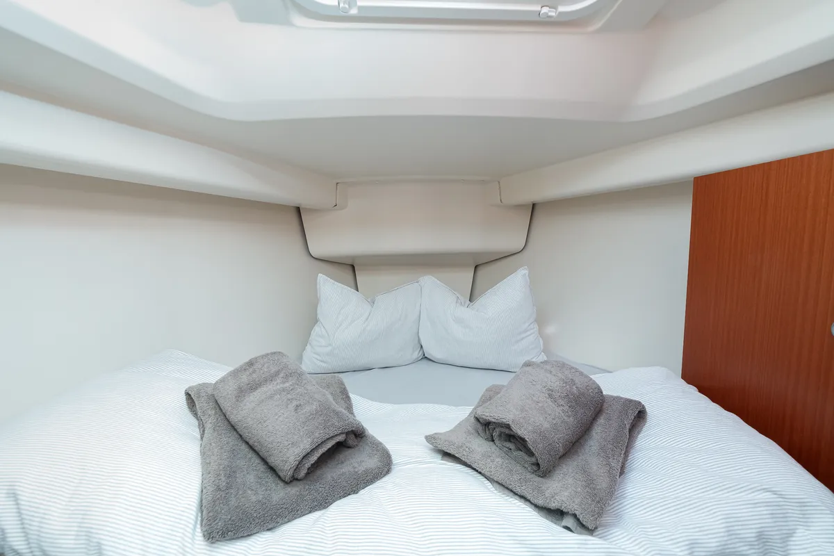 Cabin on Nautilus, a Hanse 315 sailboat at Baiona, Spain