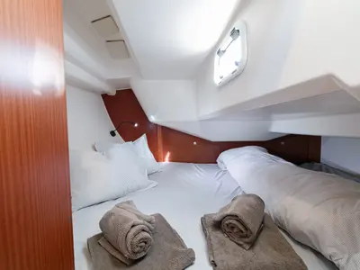 Cabin on Nautilus, a Hanse 315 sailboat at Baiona, Spain