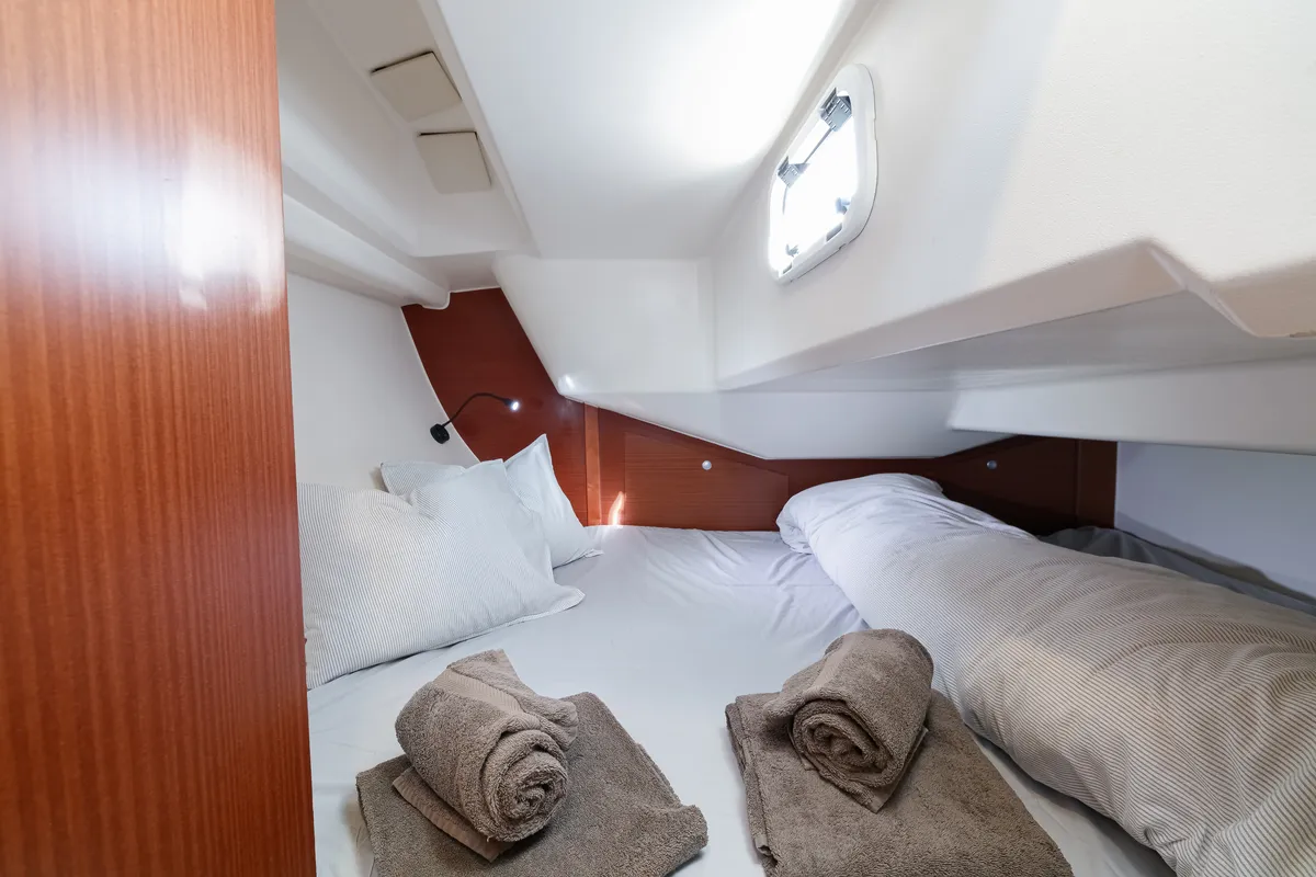 Cabin on Nautilus, a Hanse 315 sailboat at Baiona, Spain